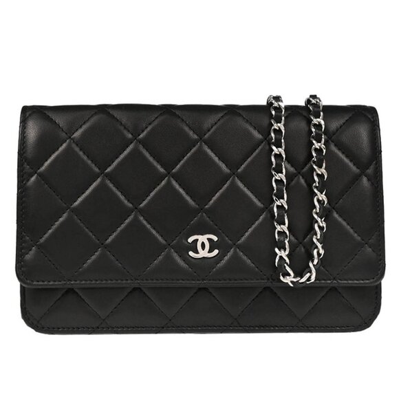 Chanel Black Lambskin Classic WOC Wallet On Chain 166082 - Picture 1 of 9